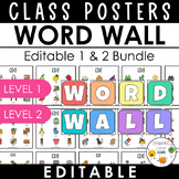 EDITABLE Vocabulary Word Wall for Novice & Intermediate-Lo