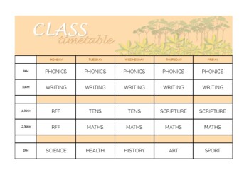 Preview of EDITABLE WEEKLY CLASS PLANNER