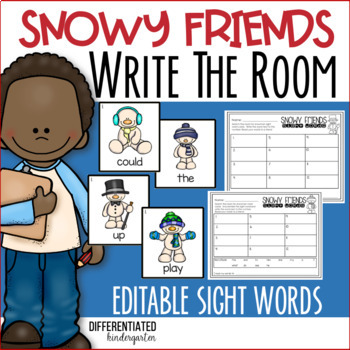 Preview of WRITE THE ROOM FOR SIGHT WORDS - JANUARY/WINTER (EDITABLE)