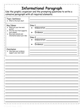 Preview of EDITABLE WRITING ORGANIZER PARAGRAPH ARGUMENTATIVE OR INFORMATIONAL