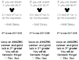 EDITABLE Walt Disney Quote Bookmark for the End of the Yea