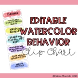 EDITABLE Watercolor Behavior Clip Chart