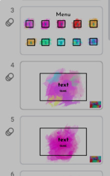 Preview of EDITABLE Watercolor Splash Slides Template Animations and Menu Buttons