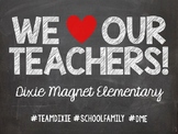 EDITABLE "We LOVE Our Teachers" Teacher Appreciation Yard 