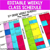 Class Schedule Template {Weekly & EDITABLE}