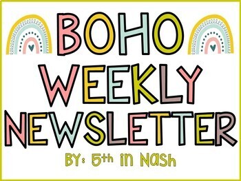 Preview of EDITABLE | Weekly Newsletter Boho Style | Google Slides