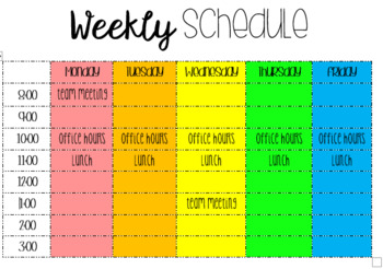 weekly work and school schedule maker