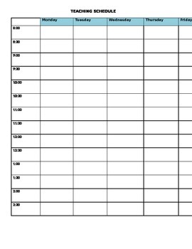 EDITABLE Weekly Schedule and Lesson Plan Templates by ELL Crossroads