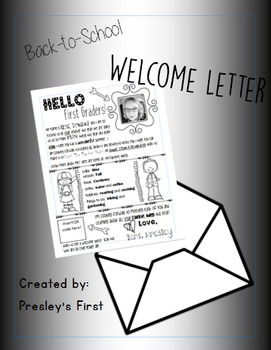 Preview of EDITABLE Welcome Letter