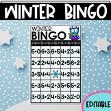 EDITABLE Winter Bingo Cards | Perfect for Math, Sight Word