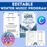 EDITABLE  - Winter Carols and Creations - Music Program/