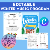 EDITABLE Winter Music Program Template