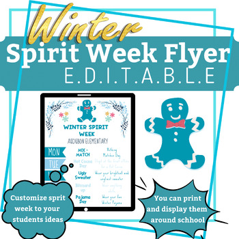 Preview of EDITABLE Winter Spirit Week Flyer