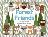 *EDITABLE* Woodland Forest Animal Theme Classroom Decor Bundle