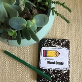 EDITABLE Word Study Notebook Cover
