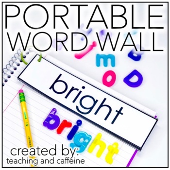 Portable Desktop Word Wall Grade 1 - Printable PDF