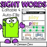 Sight Word Worksheets EDITABLE
