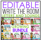 EDITABLE Write the Room for Letters and Sounds  Bundle