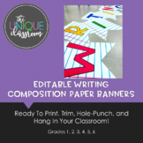 EDITABLE Writing Composition Paper Banners