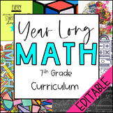 EDITABLE YEAR LONG 6th/7th Grade Math Curriculum!