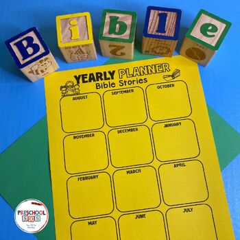 EDITABLE Yearly Planner - Preschool Bible Story Ideas by Preschool SOS