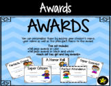EDITABLE end of year AWARDS for Classroom School virtual p