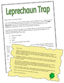 EDITABLE letters: Leprechaun Trap (Info Letter Home and Al