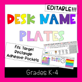EDITABLE ll  Desk Name Tags || Name Plates Grades K-4