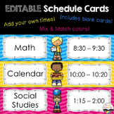 EDITABLE schedule cards