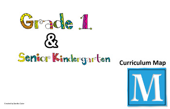 Preview of EDITABLE - spiraled SK/1 Curriculum Map for Ontario math