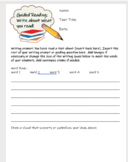 EDITABLE writing template for guided reading response