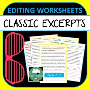 Preview of PROOFREADING WORKSHEETS for Editing Practice: Classic Fiction Editing Worksheets