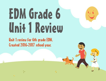 Preview of Everyday Math Grade 6 Unit 1 Review