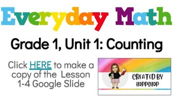 Preview of EDM4 Everyday Math Lesson 1-4: Counting Strategies