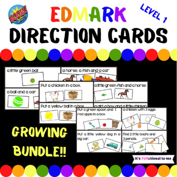 Preview of EDMARK DIRECTION CARDS LEVEL 1 SET A-G