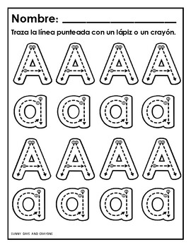 TRAZAR EL ALFABETO EN ESPAÑOL ACTIVIDADES TRACING THE ALPHABET IN SPANISH