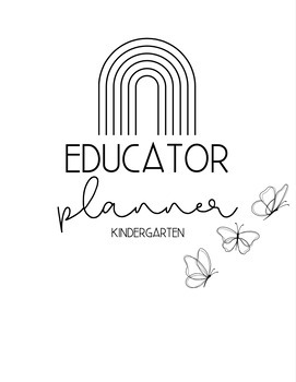 Preview of EDUCATOR PLANNER - KINDERGARTEN - FULL YEAR