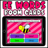 EE Words Picture Word Match Boom Cards Double Vowel E