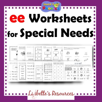 Preview of EE Worksheets: Suitable for Special Needs