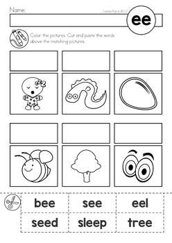 ee vowel digraph games activities worksheets by lavinia pop tpt