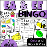 EE and EA Phonics Bingo Game: Long E Double Vowels