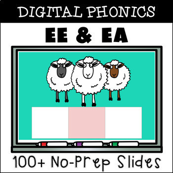 Preview of EE and EA Vowel Team Words Digital Structured Literacy Phonics Lessons