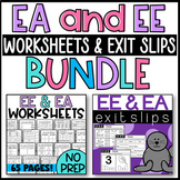 EE and EA Worksheets Bundle No Prep First Grade Phonics Mo