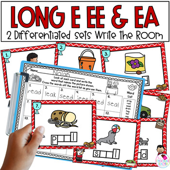 Preview of EE and EA - Long E - Vowel Teams - Phonics - Write the Room
