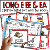 EE and EA - Long E - Vowel Teams - Phonics - Write the Room