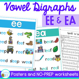 EE and EA Vowel Digraphs Activities and Posters