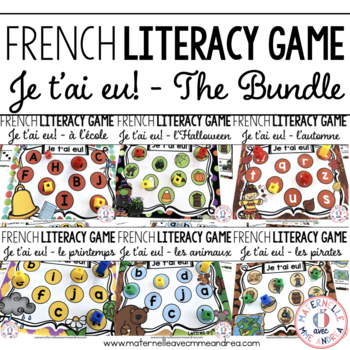 Preview of French Literacy Centre / Small Group Game - Je t'ai eu! The BUNDLE