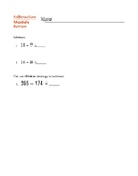 EEKA2 Grade 2 EOM 4 Subtraction Review