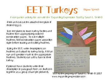 Preview of EET Turkey Thanksgiving Craftivity