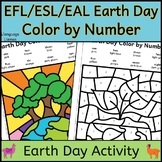 EFL ESL EAL Earth Day Color by Number to 10 Reading Spring